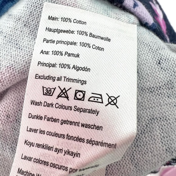 Joules Womens Sz US 8 Blue Pink Floral Mini Skirt Summer Tropical Beach Travel - Picture 6 of 7